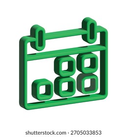 Kalendersymbol, Vektorgrafik, Entwurfsvorlage 