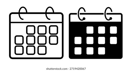 Calender icon illustration vector design template 