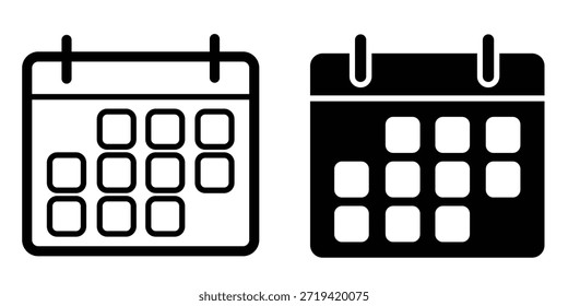 Calender icon illustration vector design template 