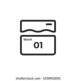 Icono de calendario aislado en blanco. icono de línea