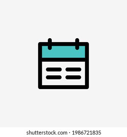 Calender icon in line style. Can be used for UI or UX purposes, presentations, social media, websites, and more.