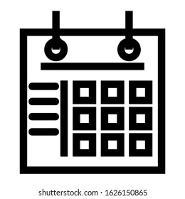 calender icon or logo isolated sign symbol vector illustration - high quality black style vector icons
