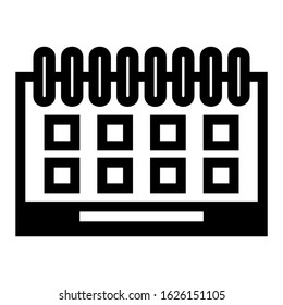calender icon or logo isolated sign symbol vector illustration - high quality black style vector icons
