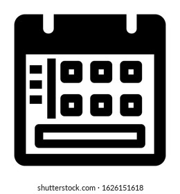calender icon or logo isolated sign symbol vector illustration - high quality black style vector icons
