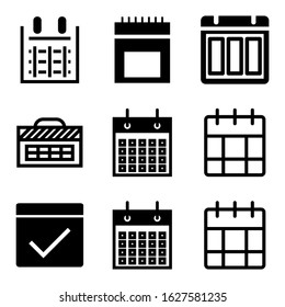 calender icon or logo isolated sign symbol vector illustration - Collection of high quality black style vector icons
