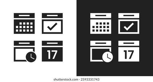 calender icon pack on white background. Calendar icon set. Calender symbol. calendar vector icon.