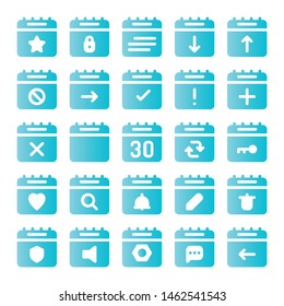 Calender Icon set, with Gradient style For any purpose
