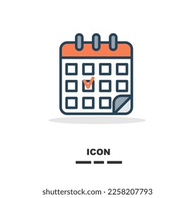 Calender icon in simple style