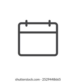 calender icon Thin outline art symbol