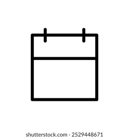 calender icon Thin outline art symbol