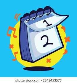 Icono de calénder ilustración de la caricatura vectorial