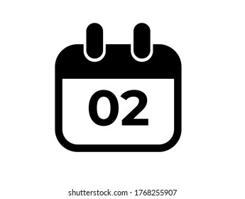 Calender Icon Vector Date 02 - Transparent Background