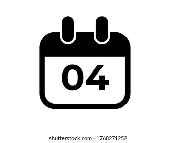 Fecha de vector de icono de calendario 04 - Fondo transparente