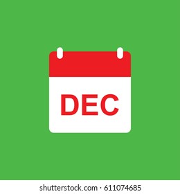 calender icon vector - December