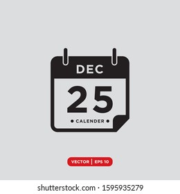 Calender icon vector. Flat design style.
