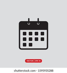 Calender icon vector. Flat design style.