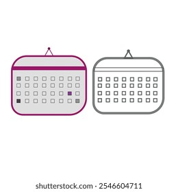 Calender icon vector illustration. Calendar design icon art.outline vector illustration.