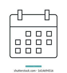 calender icon vector illustration logo template for many purpose. Isolated on white background.