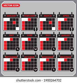 Calender icon vector illustration template. eps 10