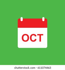 calender icon vector - October