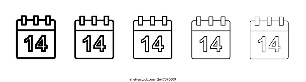 Icono de calendario Vector de contorno símbolo o ilustración
