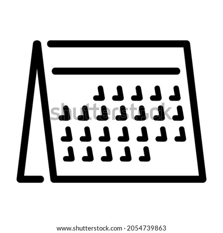 calender icon vector simbol concept scedule line icon