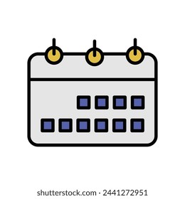 calender icon with white background vector stock illustration