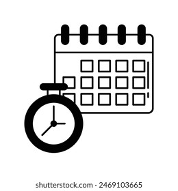 calender icon with white background vector stock illustration