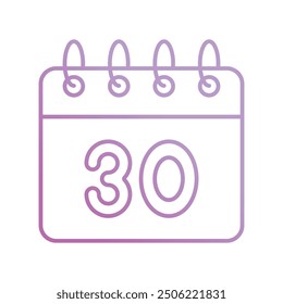 calender icon with white background vector stock illustration