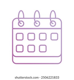 calender icon with white background vector stock illustration