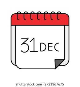 Icono de calendario con fondo blanco Vector Ilustración de stock