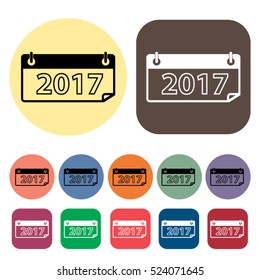 Calender icons set.Vector illustration
