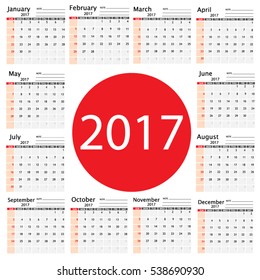 Calender icons set.Vector illustration
