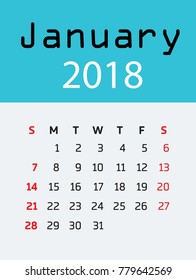 calender of January