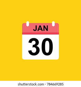 calender - January 30 icon illustration isolated vector sign symbol