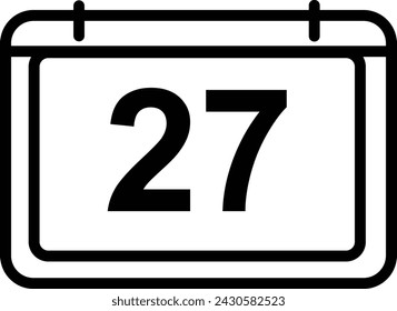 calender line icon vector design template ilustration with editable stroke