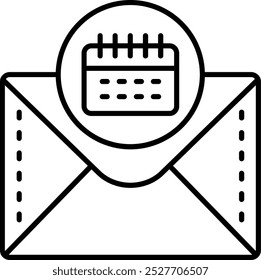 Calender Line vector Icon Design