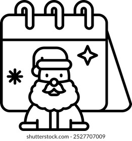 Diseño de icono de Vector de línea de calendario