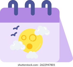 Diseño de icono de Vector de línea de calendario