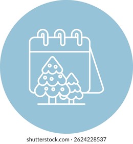 Calender Line vector Icon Design