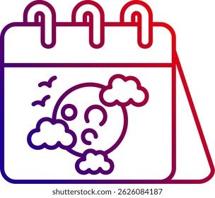 Calender Line vector Icon Design