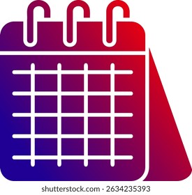 Diseño de icono de Vector de línea de calendario
