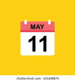 calender - May 11 icon illustration isolated vector sign symbol