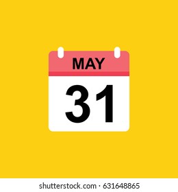 calender - May 31 icon illustration isolated vector sign symbol