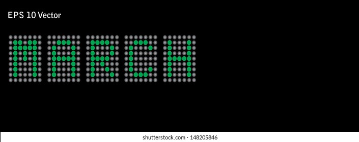 Calender Month - Dot Matrix Effect - March