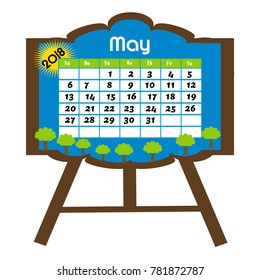 Calender of Month of May 2018