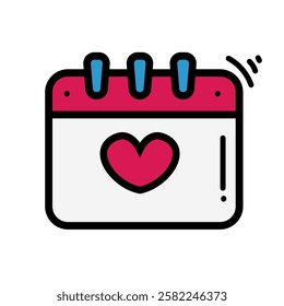 Calender Note Love This element can be used for decoration card, Element design, Poster Background