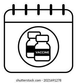 Calender plan schedule for get vaccine.