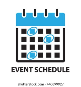 Calender Planner Organization Management Remind Concept,event schedule  vector icon and symbol