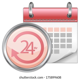 Calender with Round the Clock Service